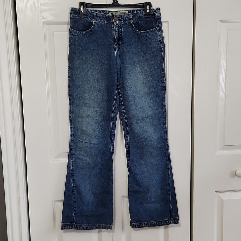 Vintage American Eagle Med Wash 4 Pocket Flare Jeans Size 4 Button Zip‎ 90s Y2K